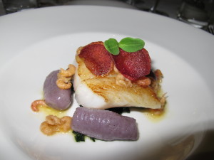 David Colcombe's pollack fish course